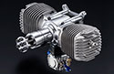 O.S. GT120T Twin-Cylinder 120cc Petrol Engine Image
